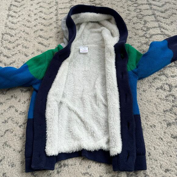 Hanna Andersson Bright Basics Sherpa Sweater Cardigan 3T - Picture 5 of 8